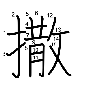 撒