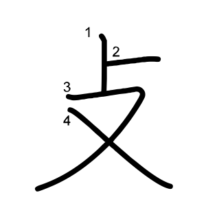 攴