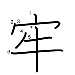 牢