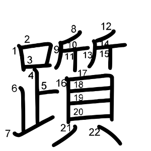 躓